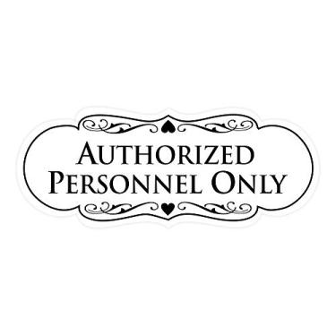 Imagem de Signs ByLITA Placa de designer autorizada apenas (branca) - pequena 1 pacote