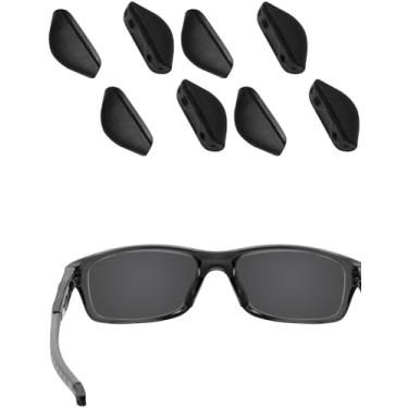 Imagem de EZReplace Almofadas de nariz de substituição para óculos de sol Oakley Crosslink/Mainlink OO9264/Fives Squared/Turbine OO9263/Drop Point/Triggerman OO9266/Straightlink OO9331 4 pares (preto)