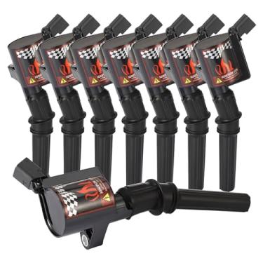 Imagem de BANG4BUCK Pacote de bobinas de ignição preta DG508 para Ford Lincoln Mercury 4.6L 5.4L V8 Compatível com C1454 C1417 FD503B4B BANG 4 BUCK DG508*8- Black preto BB-10202002BB-10202064b