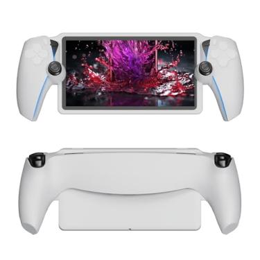 Imagem de JOYTORN Capa protetora de silicone compatível com PS5 Portal Remote Player, película protetora antiarranhões para console portátil Playstation Portal - Branco