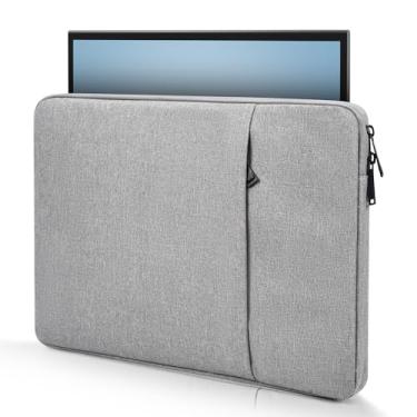 Imagem de Capa para monitor portátil de 15,6 polegadas compatível com Anyuse YxK Forhelp Newsoul KYY/ASUS Zenscreen 39.6 cm bolsa de computador para monitores portáteis, tamanho: 38 x 27,4 cm, cinza claro