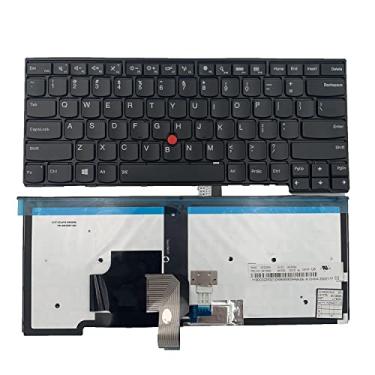 Imagem de Siakoocty Layout americano de substituição para laptop com teclado retroiluminado para Lenovo ThinkPad T440 T440P T440s T431 E431 L440 T450s L440 L450 L460 L470 T431S T450 e440 e431S T460 0 C4532 8