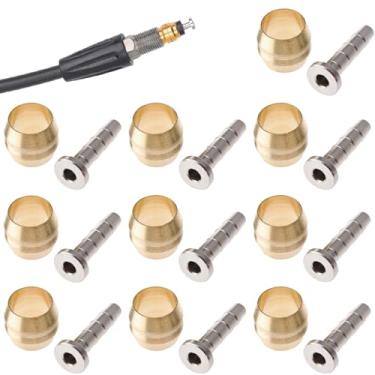 Imagem de VANSIHO Kit de inserção de freio de bicicleta oliva e latão - Componentes essenciais para sistemas de freio a disco hidráulico Shimano BH90 Avid Sram - Pacote com 10