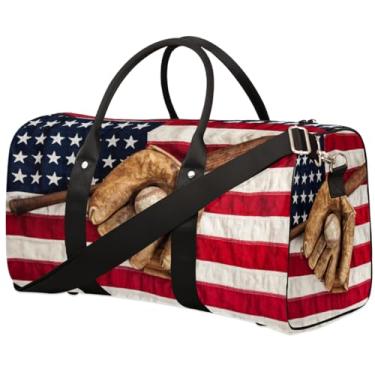 Imagem de OHIKUETY Bolsa de viagem feminina, bolsa de ginástica, bolsa esportiva, leve e impermeável, dobrável, bolsa de ombro para hospital, maternidade, mamãe e academia, Impressão 1