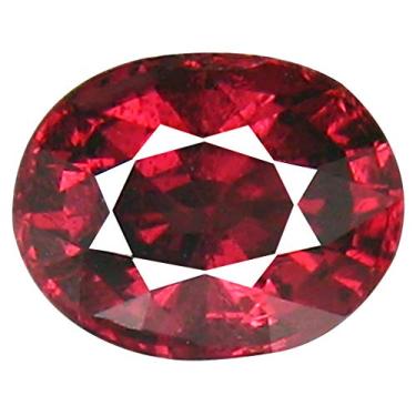 Imagem de Pedra preciosa solta genuína de Malaya, rosa tanzânico, não aquecida/não tratada com corte oval de 1,67 ct (7 x 6 mm)