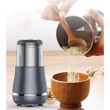 Imagem de Moedor elétrico de grãos, moinho de especiarias, aço inoxidável, alta velocidade, moedor de ervas, pulverizador, 300w