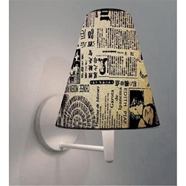 Imagem de Arandela Cone Retro Parede Cúpula Tecido, Vivare Iluminação, Arandela Parede2007 BRNY, Branco, Média