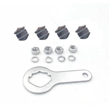 Imagem de SMT- Ferragem de montagem de placa de licença de proteção de barra cromada (porca de chave de bloqueio e parafuso de 0,6 pol.) Compatível com motocicletas universais Yamaha Kawasaki Suzuki Triumph Ducati [B01HHSJMVK]