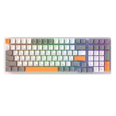 Imagem de Teclado mecânico K3 100 teclas personalizado para jogos de escritório Teclado para computador para jogos Teclado completo sem perfuração de teclas Vários efeitos de luz Teclas personalizadas T type6