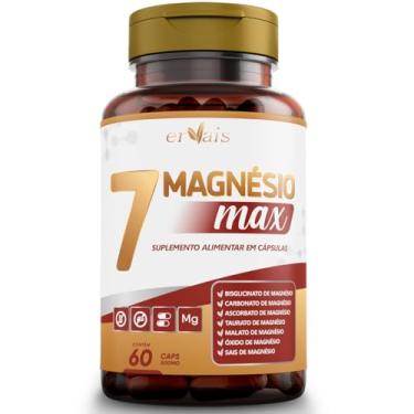 Imagem de 7 Magnésio Max - Óxido - Bisglicinato - Malato - Carbonato - Taurato - Ascorbato - 60 cápsulas