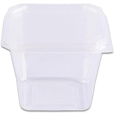 Imagem de Pote Descartável, Prafesta, Quadrado, 250 ml, Com Tampa, Pacote com 20