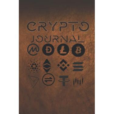 Imagem de Crypto Trader Journal: Ledger to Record Crypto Trading: 6" x 9" Record keeping book ledger with Brown Leather-Look Design, Cryptocurrency Gifts for Him and Crypto Lovers and Traders Paperback –