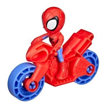 Imagem de Marvel, Conjunto Action Figure, Spidey and His Amazing Friends, Homem-Aranha com Moto - Acompanha Moto e Figura de 6 cm - A partir de 3 Anos