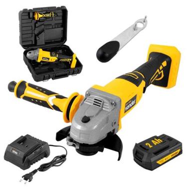 Imagem de Esmerilhadeira Lixadeira Angular Vonder 115mm a Bateria 2ah e Carregad