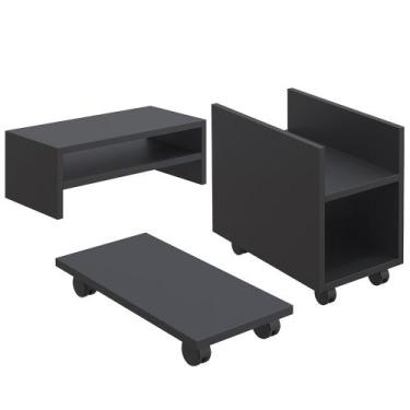 Imagem de Kit Suporte Para Cpu Nobreak Guide Cyber e Suporte De Monitor Stand La