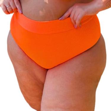 Imagem de Calcinha Avulsa Biquine Plus Size Hot Pants Canelado Feminino - Califó