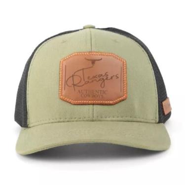 Imagem de Boné Verde Musgo Logo Couro - TR Texas Rangers