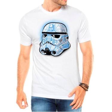 Imagem de Camiseta Masculina Branca Star Wars 07 - DESIGN CAMISETAS, Branco, EG