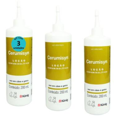 Imagem de Cerumisyn 200ml Loção Ceruminolítico König Kit Com 3 unid - Konig