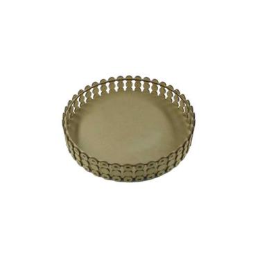 Imagem de Bandeja Pérolas Redonda 25x25x4,5cm Lisa - MDF a Laser - 900 - Arte Ma