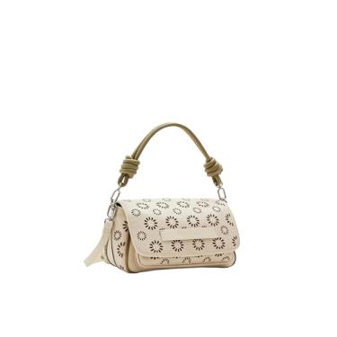 Imagem de Desigual M Bolsa transversal floral recortada, Branco, One Size