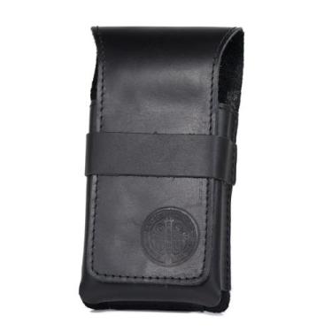 Imagem de Bainha São Bento Porta Celular Rústica 100% Couro Country Presa No Cin