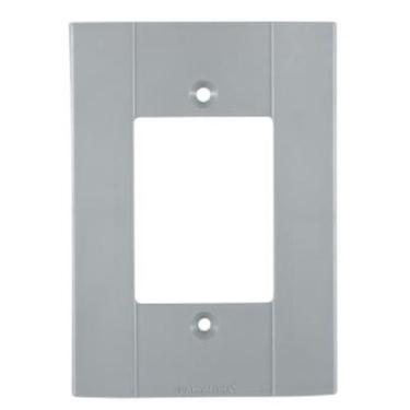 Imagem de Tampa 3 Postos PVC p Condulete 1/2x3/4x1 " Cinza TRAMONTINA