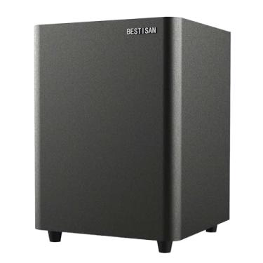 Imagem de BESTISAN Subwoofer alimentado, SW65C, subwoofer de graves profundos, com fio, preto, Subwoofer, 8 polegadas, 1,0, unissexo, adulto, cinema em casa, música