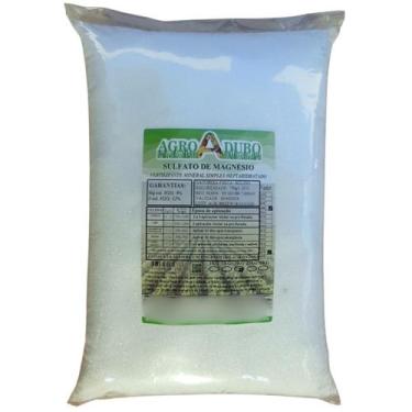 Imagem de Fertilizante Sulfato De Magnésio 5kg Adubo Ferti Hidroponia - AGROADUB