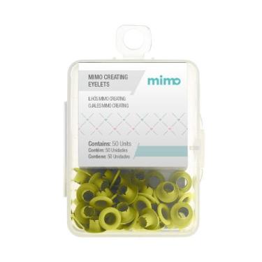 Imagem de Ilhós Mimo Creating Redondo Amarelo Candy 4,5mm 50 Unidades