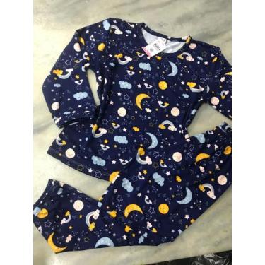 Imagem de Pijama Infantil com Manga Longa e Calça Em Malha Suede Estampado - Mig