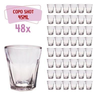 Imagem de Conjunto 48 Copos Shot Vidro Tequila Cachaça Dose 45ml Bar - TODO DIA,