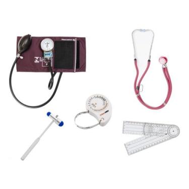 Imagem de Kit De Fisioterapia Com Martelo Buck Preto - P.A.MED - P.A. MED, Vinho
