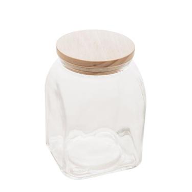 Imagem de Pote de Vidro Borossilicato com Tampa de Madeira 1L  - Lyor