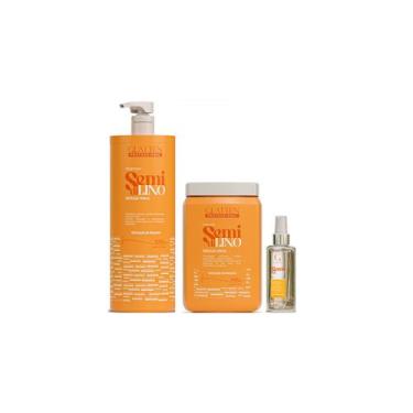 Imagem de Glatten Semi di Lino Shampoo 1 L e Máscara 1 KG e Sérum