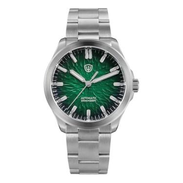 Imagem de watchdives Relógio masculino automático, WD0005, relógio esportivo NH35, relógios de pulso mecânicos, 39 mm, cúpula, cristal de safira, relógios luxuosos, Verde