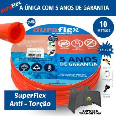 Imagem de Mangueira doméstica Laranja 10 Metros + Suporte Tramontina - Duraflex