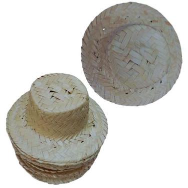 Imagem de Mini Chapéu Palha 5cm  Festa Junina Arranjo Fazendinha Chapeuzinhos Ar