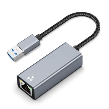 Imagem de Adaptador USB 3.0 para Ethernet com USB C para RJ45 Gigabit LAN 1000 Mbps rede com fio,