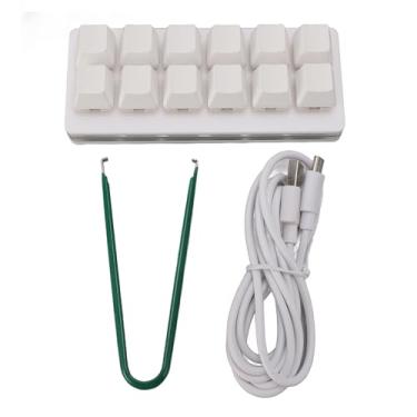 Imagem de Mini Teclado USB de 12 Teclas Com Macros Programáveis, USB Tipo C RGB Programável Com Fio Personalizado Teclado para Jogos Com Uma Mão Mecânico Teclado para Jogos Com Interruptor