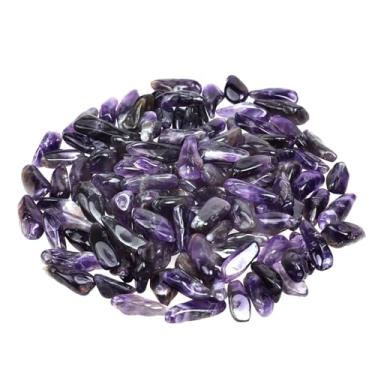 Imagem de SUNYIK Cristais de lascas de ametista natural, pedras de cristal irregulares para cabine, fabricação de joias 0,2 kg (cerca de 230 gramas)
