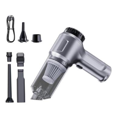 Imagem de Aspirador de mão portátil sem fio recarregável, motor sem escova de sucção 14000pa, soprador de ar portátil para carro e bomba manual 3 em 1, 2 velocidades ajustáveis, mini aspirador para carros, home