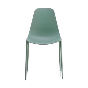 Imagem de Cadeira Miami Com Assento Em Polipropileno E Base Em Madeira Fratini Verde Aloe