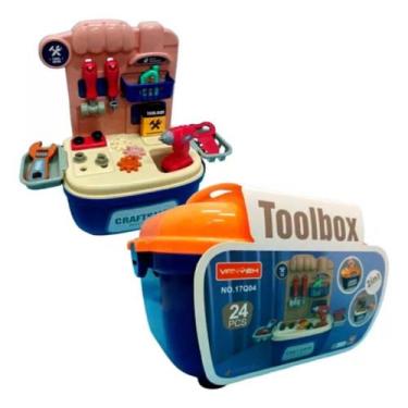 Imagem de Brinquedo Infantil Maleta Bancada de Ferramentas 24 Peças - DDG TOYS
