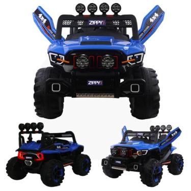 Imagem de Carro Elétrico Super Cross 4x4 Jipe 12v Controle Remoto - Zippy Toys, 
