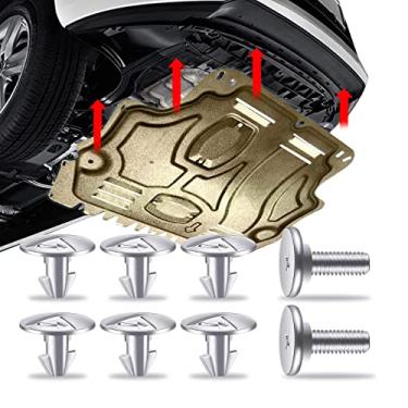 Imagem de Middrivr 8Pcs Parafusos de Pino Da Tampa Inferior Do Motor, 6Pcs Cintos de Acesso Ao Radiador 90674-Ty2-A01 e 2Pcs Parafuso Da Tampa Inferior Do Motor 90105-Tba-A00 Compatível com (8 Peças)