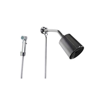Imagem de Ducha Chuveiro Cromada em ABS com Duchinha de Mão com Trava