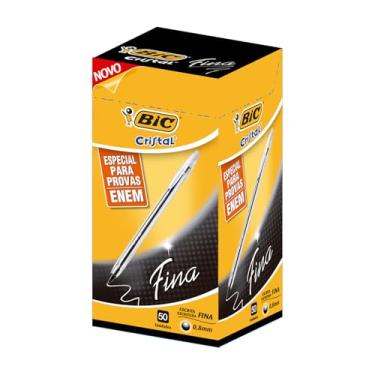 Imagem de BIC, Caneta Esferográfica Escrita Fina, Cristal Fina, Preta, 50 Unidades