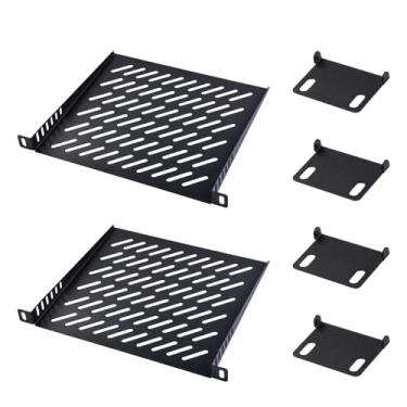Imagem de GeeekPi Prateleira de rack de servidor 0,5U Bandeja de montagem em rack ventilada para rack e armário de equipamentos de rede de 25 cm e DeskPi Rackmate T1/T0 (2)