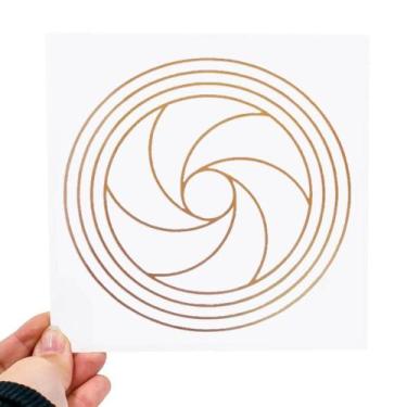 Imagem de Placa Grafico Diafragma 2 PVC 15x15cm - Radionica Radiestesia - Dhonel